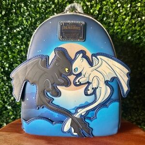 Loungefly How to Train Your Dragon Toothless & Light Fury Mini Backpack